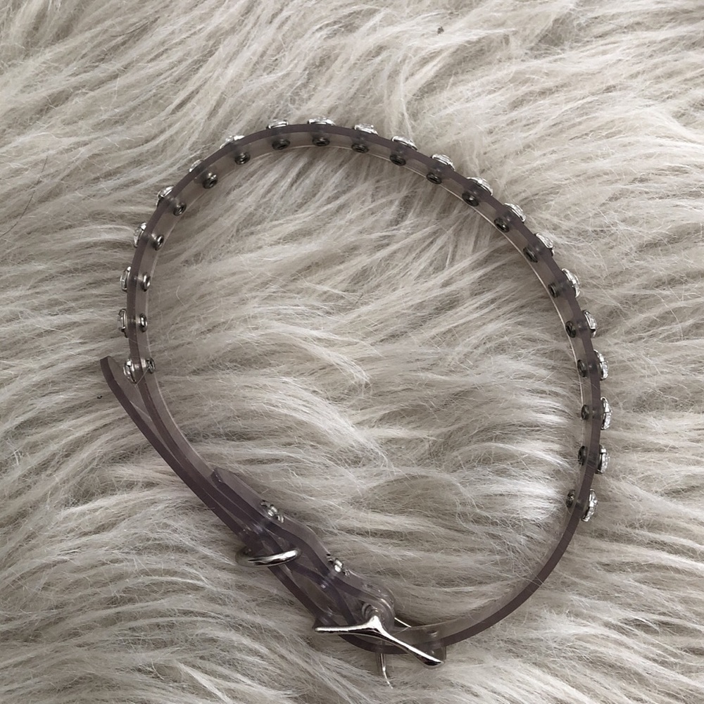 Clear Diamond Dog Collar Choker